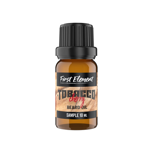 A sleek 10ml bottle of premium Cherry Tobacco Beard Oil against a clean white background.