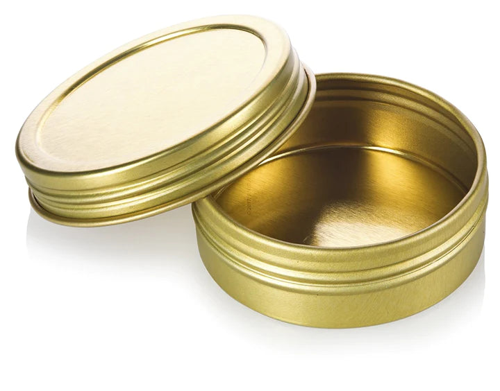 1 oz Gold Metal Tin - Screw Top