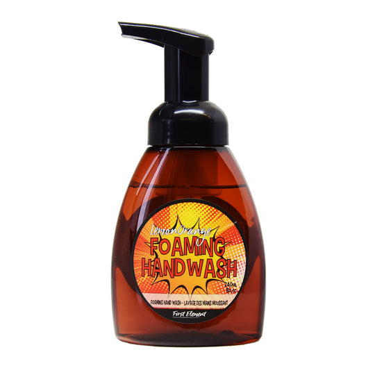 Foaming Hand Wash - 240 ml foamer pump bottle. An amazing light Foaming Hand Wash that naturally leaves your hands feeling soft and smooth! Enriched with Aloe to leave your hands moisturized!  Lemon Orange