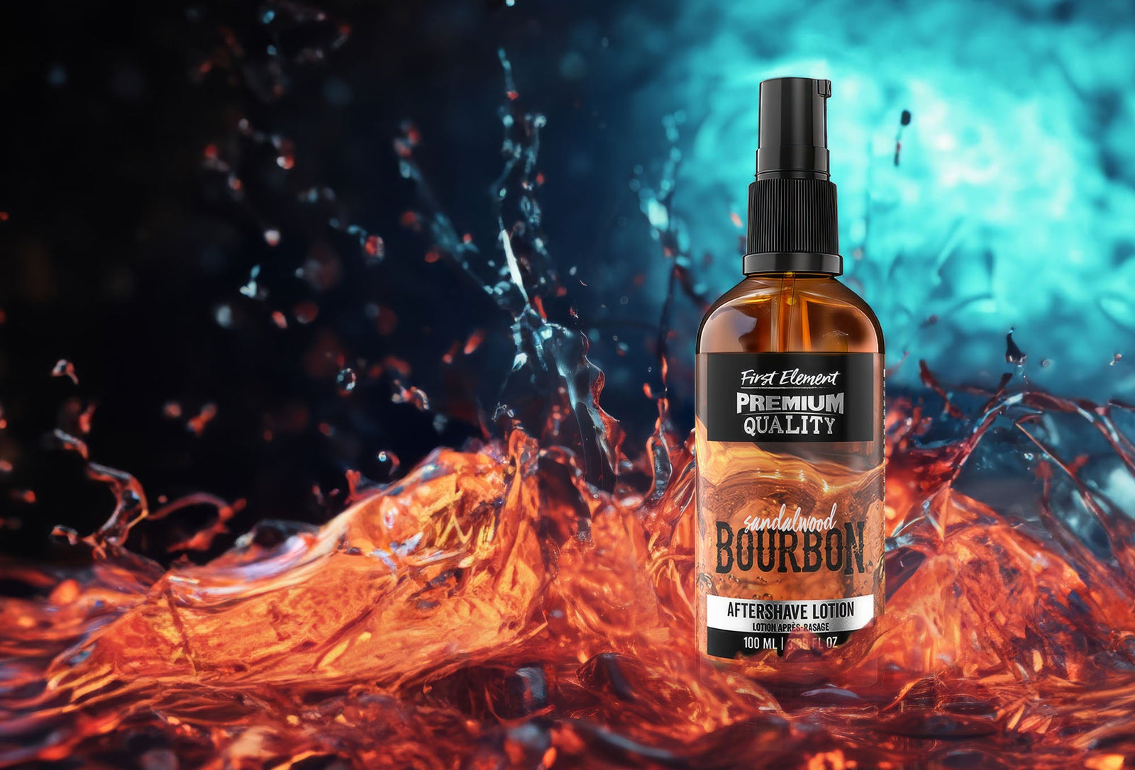 Premium Hyaluronic Aftershave Lotion in a Neon Splash