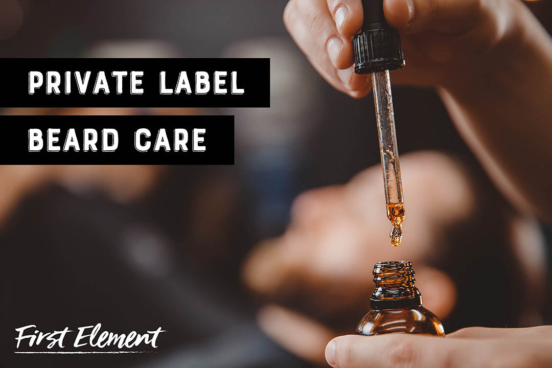 Private Label Beard Care - First Element - Man holding a Beard Oil