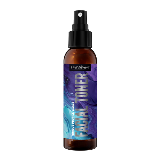 Facial Toner Spray - Hyaluronic acid - Lavender Mint. Purifies skin as well as cleans & tightens pores. Product image on solid white background.