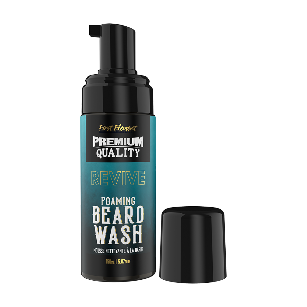 Revive Scented - A 150ml bottle of foaming beard wash, standing against a white background.