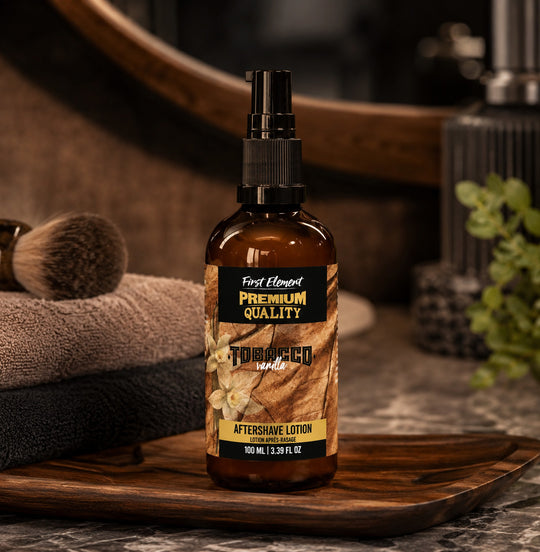 Aftershave lotion bottle labeled &