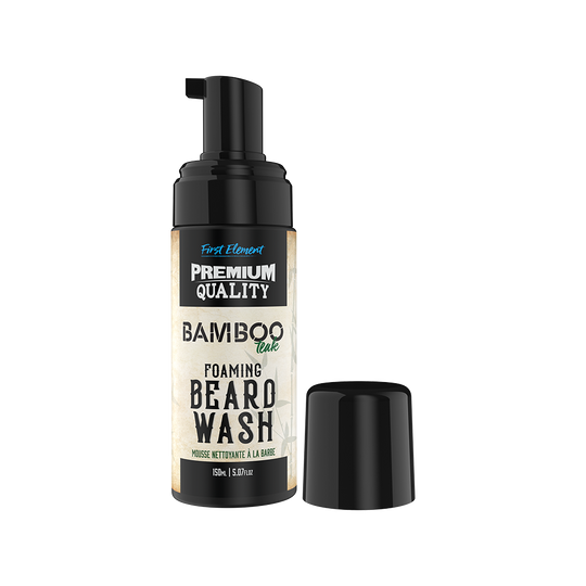 Bamboo scented - A 150ml bottle of foaming beard wash, standing against a white background.