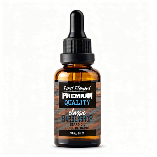 Classic Barbershop Beard Oil by First Element on a white background - made in canada