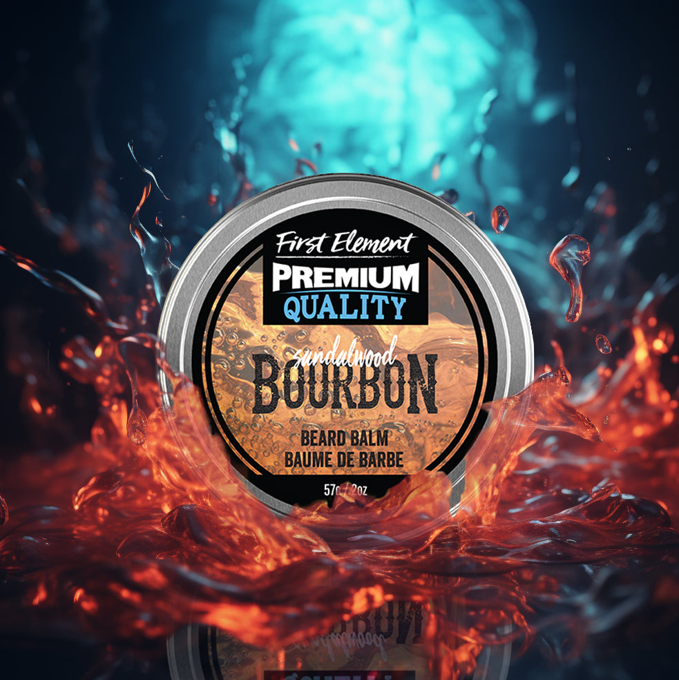 Sandalwood Bourbon Beard Balm - Neon Splash - Made in Canada