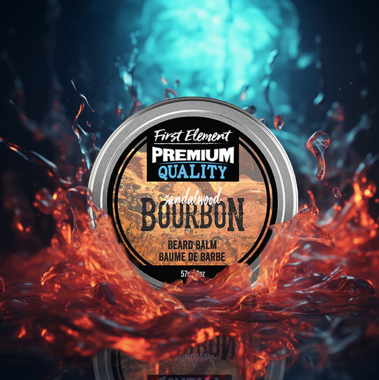 Sandalwood Bourbon Beard Balm - Neon Splash - Made in Canada