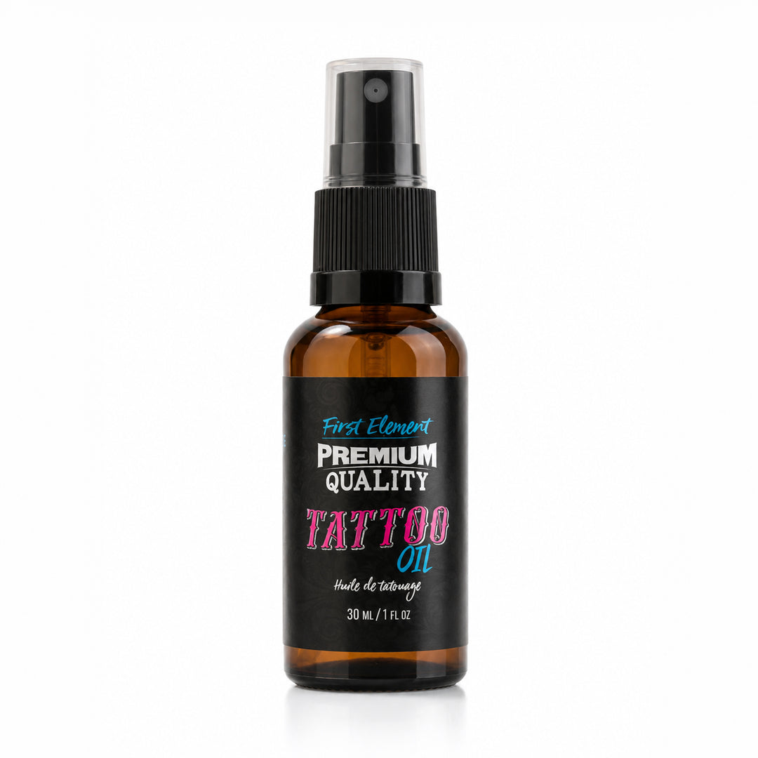 Tattoo Oil by first Element on a white background