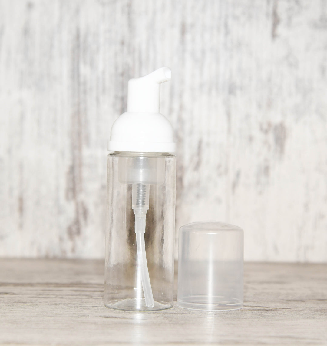 50 ml Clear Foamer Bottle with White Pump and Cap