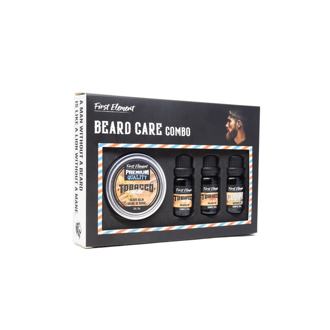 Beard Care Kit - Gentlemen's Club Combo - Beard Balm & Beard Oils - Ultimate Combo - Vanilla Tobacco 2oz Beard Balm, Vanilla Tobacco Beard Oil, Cherry Tobacco Beard Oil, Cognac & Cubans Beard Oils. Each Beard Oil Bottle Contains 10ml. 