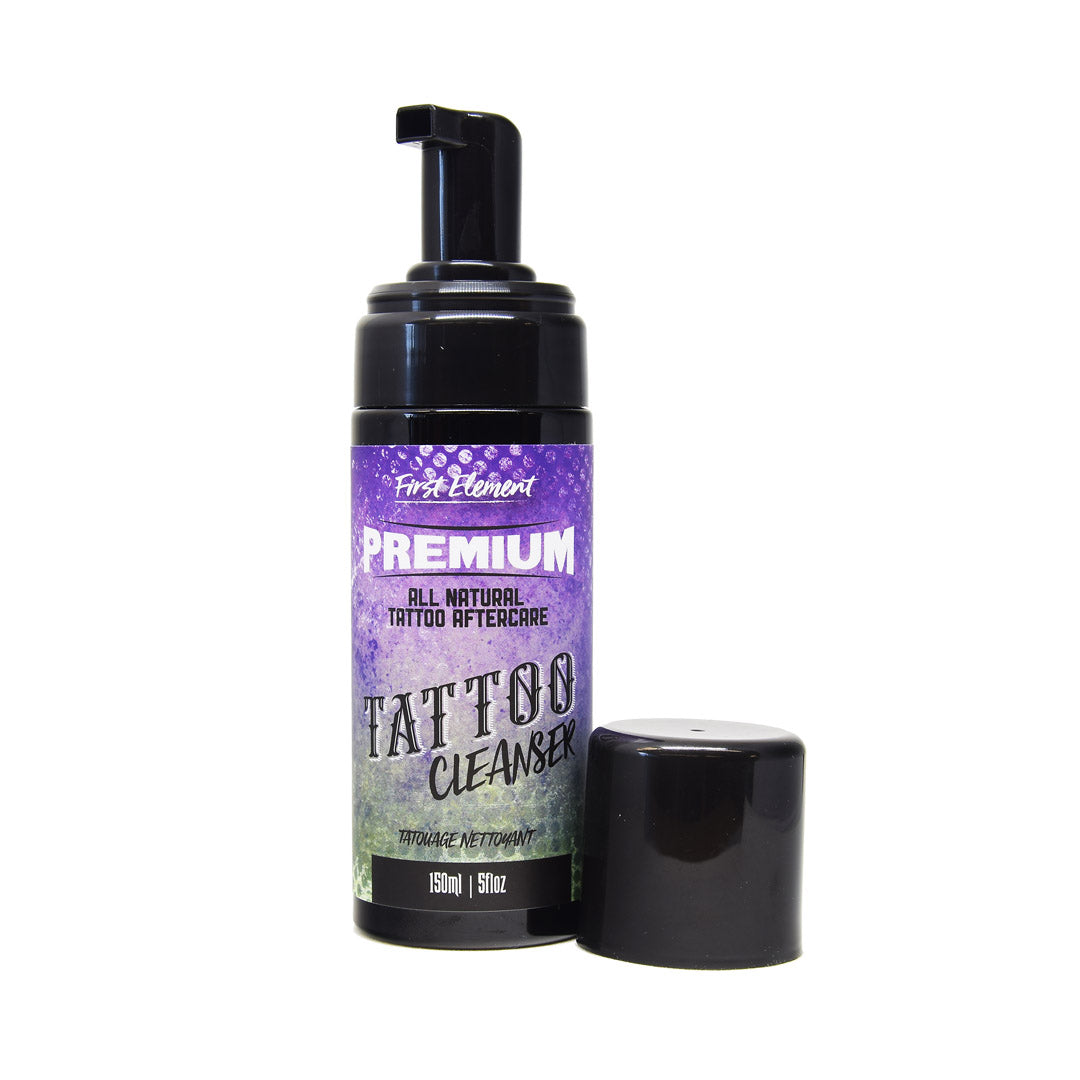 150ml Large Tattoo Cleanser - Premium Canadian-made formula on a white background. Cleanse, soothe & aid your tattoos healing process.